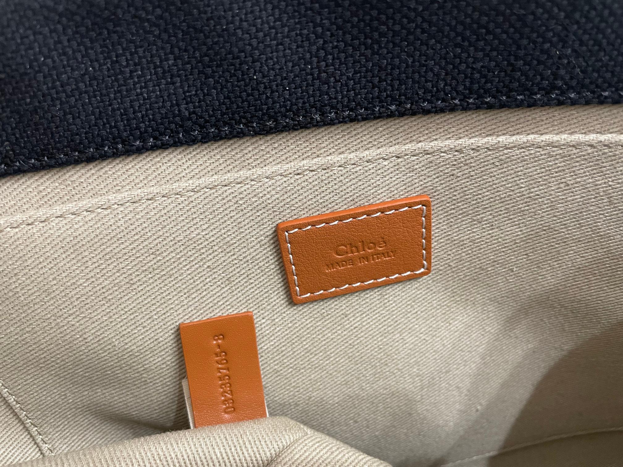 Chloe Medium Woody Tote Bag In Linen 